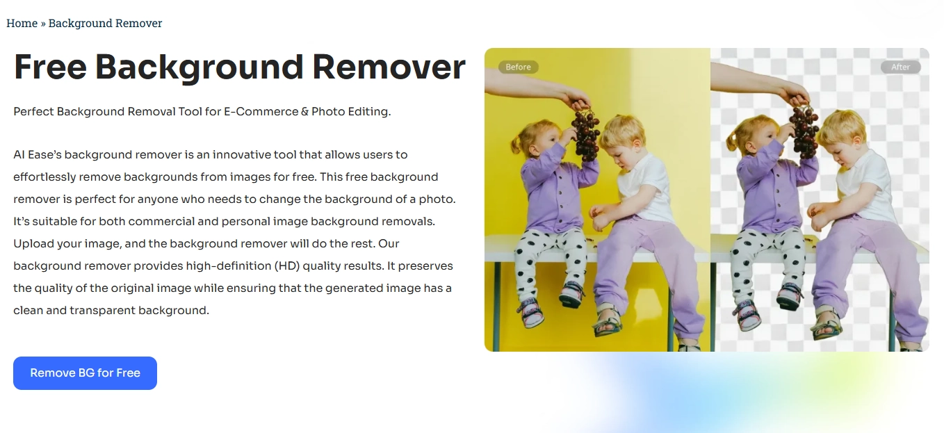 AI-Ease-free-background-remover-interface