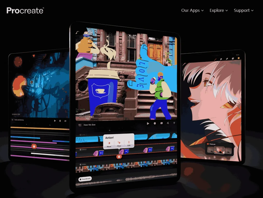 interface of procreate