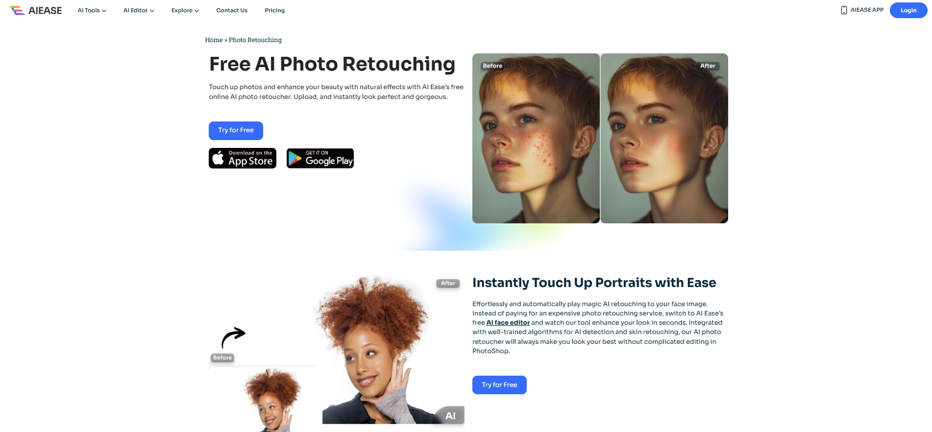 AI Ease- powerful AI tool for photo retouching