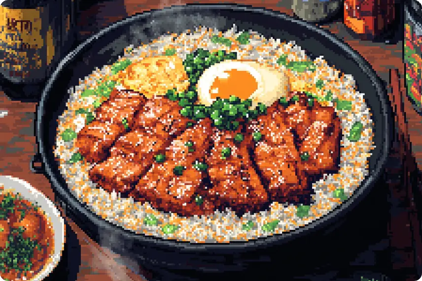 comic style of ai food