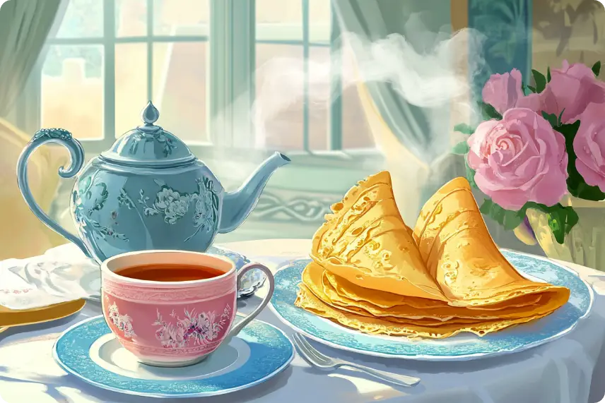 painting style of ai food