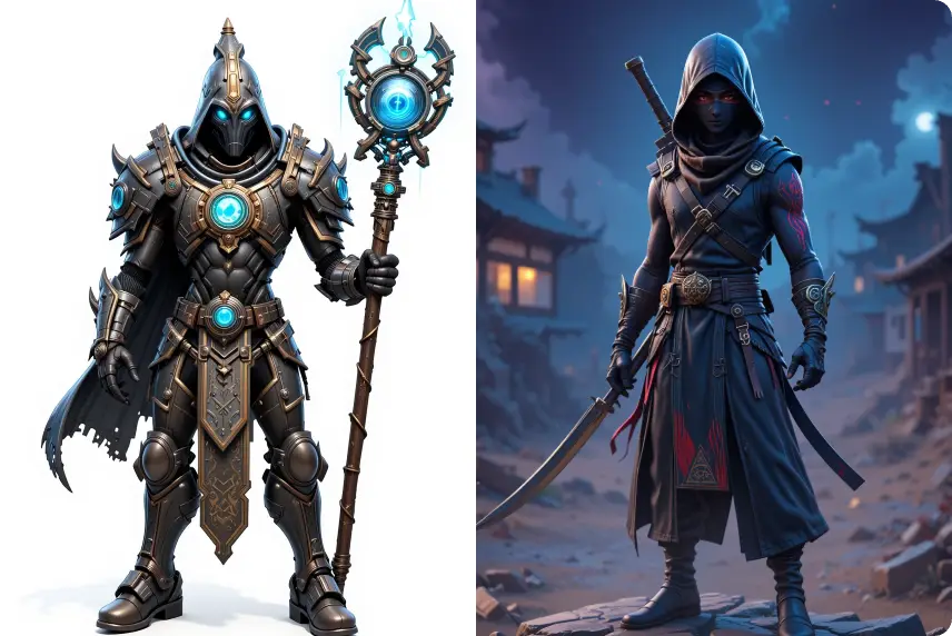 2 futuristic warrior generated by fortnite ai generator