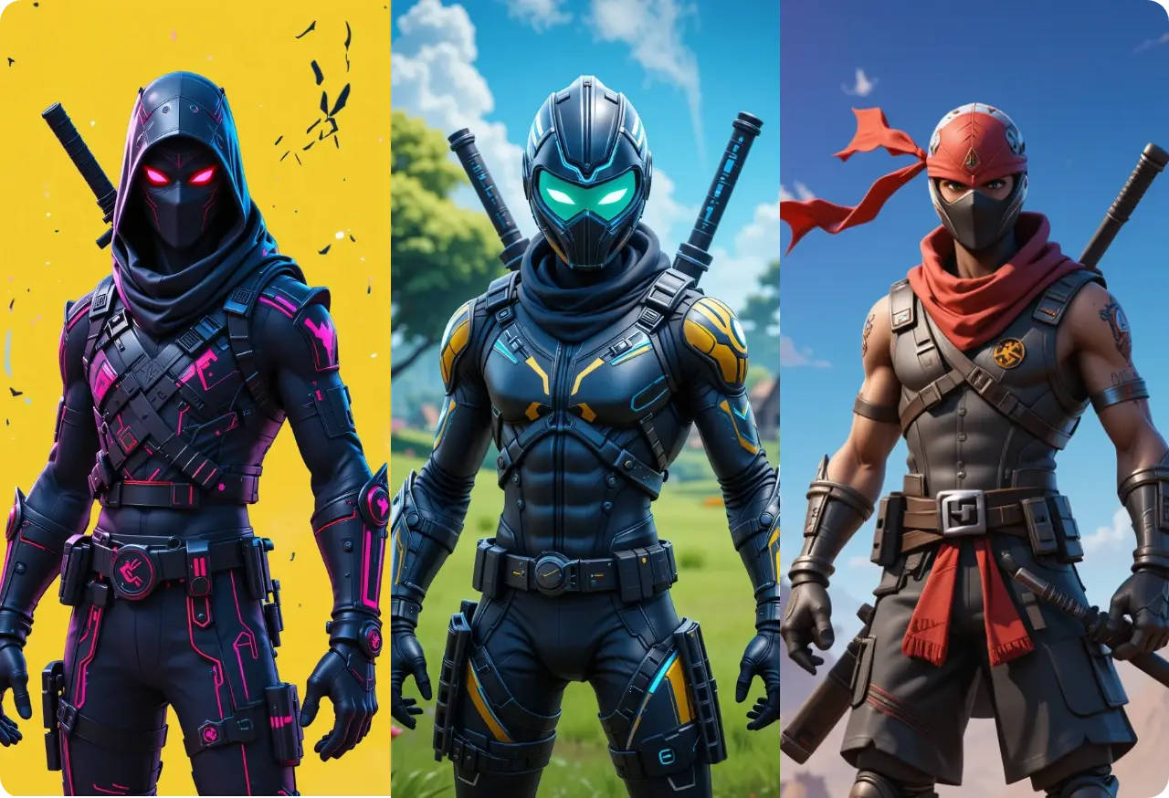 3 characters generated by ai ease fortnite ai generator