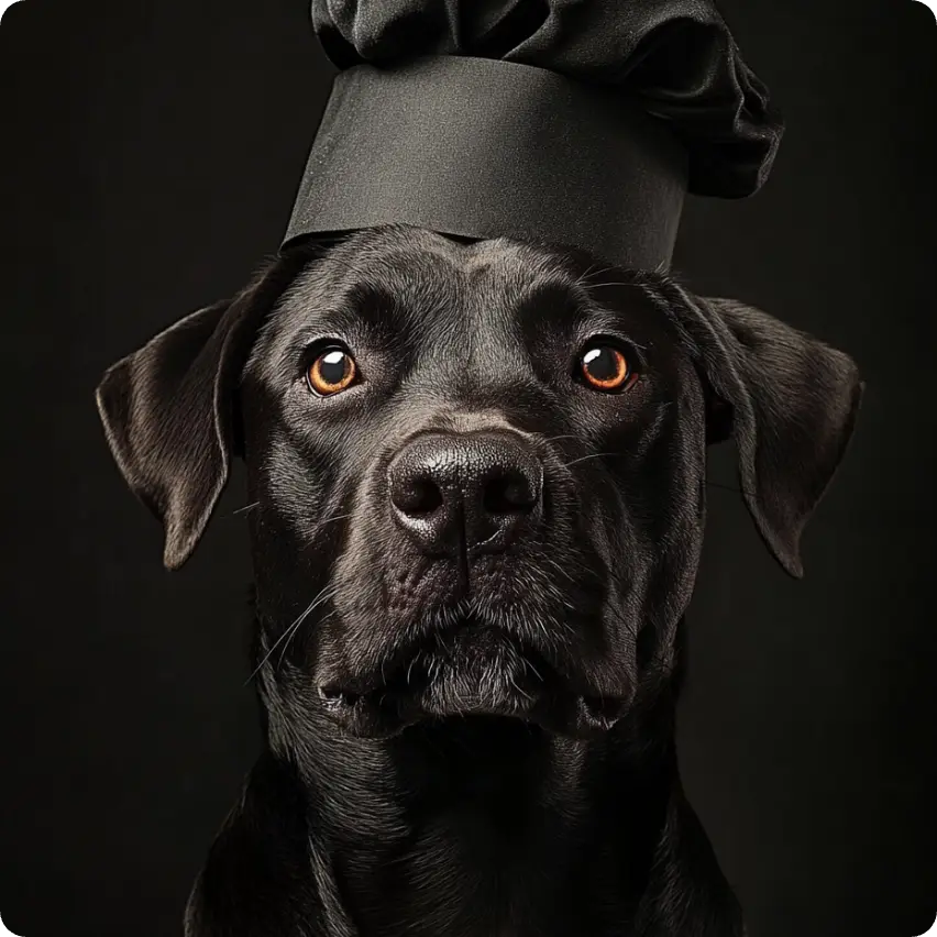 a black dog generated by ai images generator
