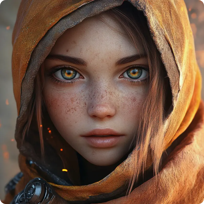 a woman with 3d face maker generated by ai ease