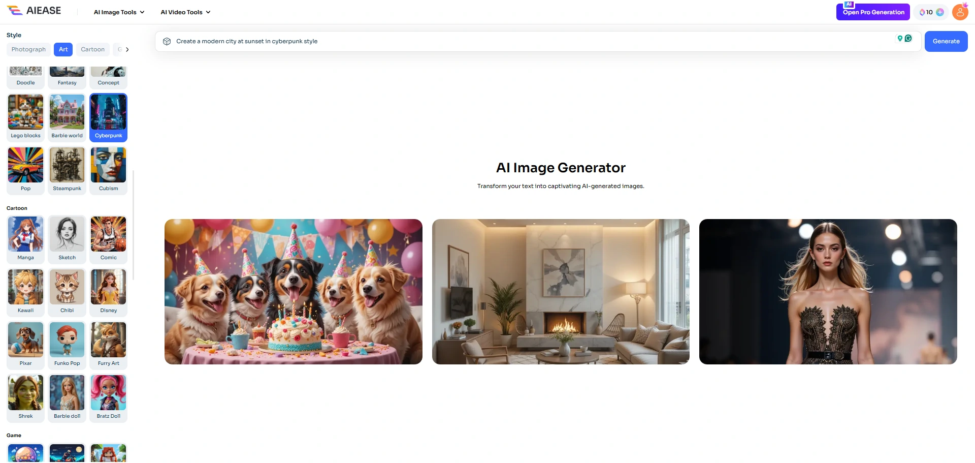 add more specific description for ai generated images