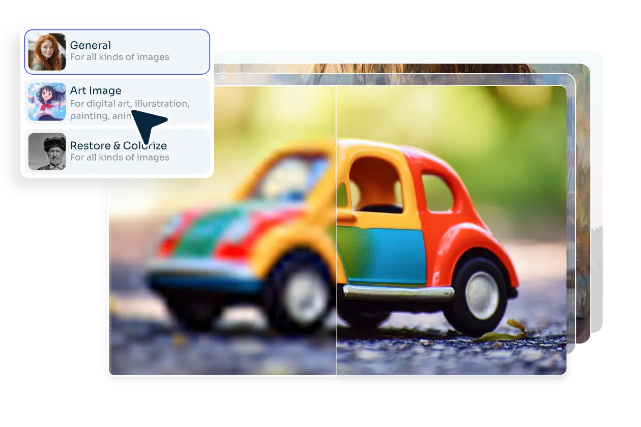 batch enhance photos with general ai model