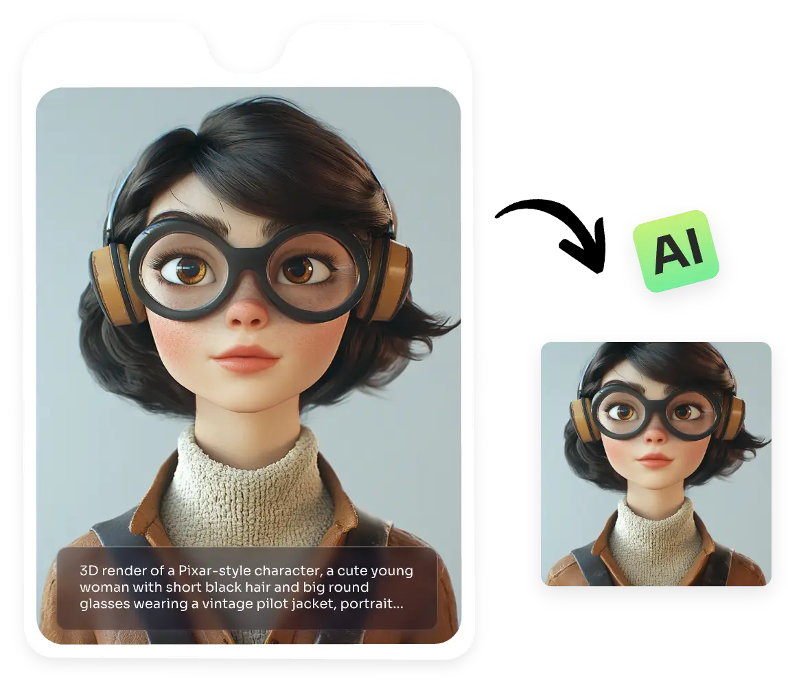 convert text to 3d face image with ai 3d face maker