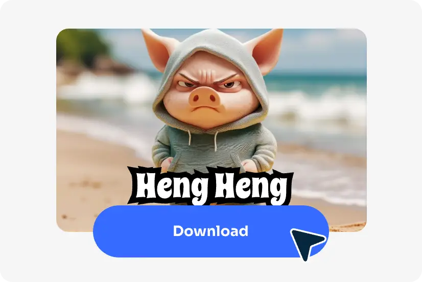 download the little pig image with text