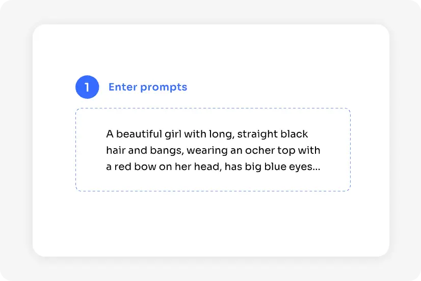 enter prompts to generate ai manga art