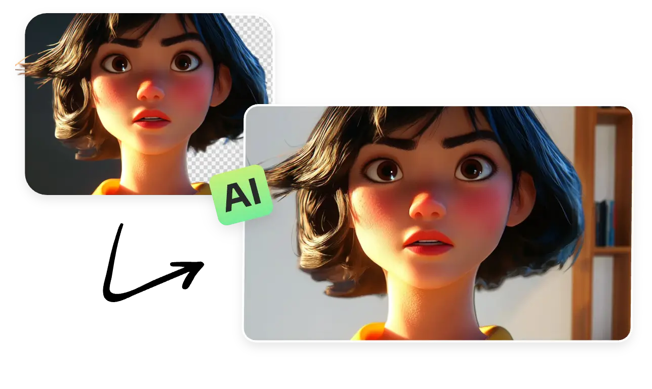 generate a background for 3d face image