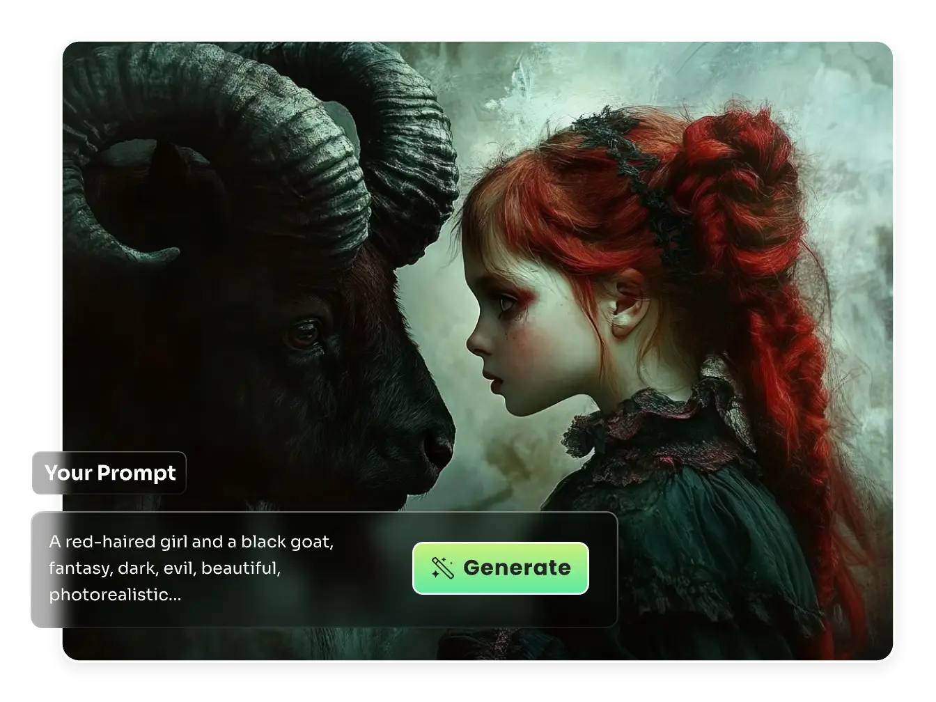 generate dark fantasy ai image from text prompt in AI Ease