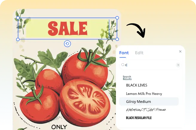 select the font of a product sales poster of lycopene
