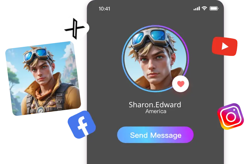 share images craeted by fortnite ai generator on social media