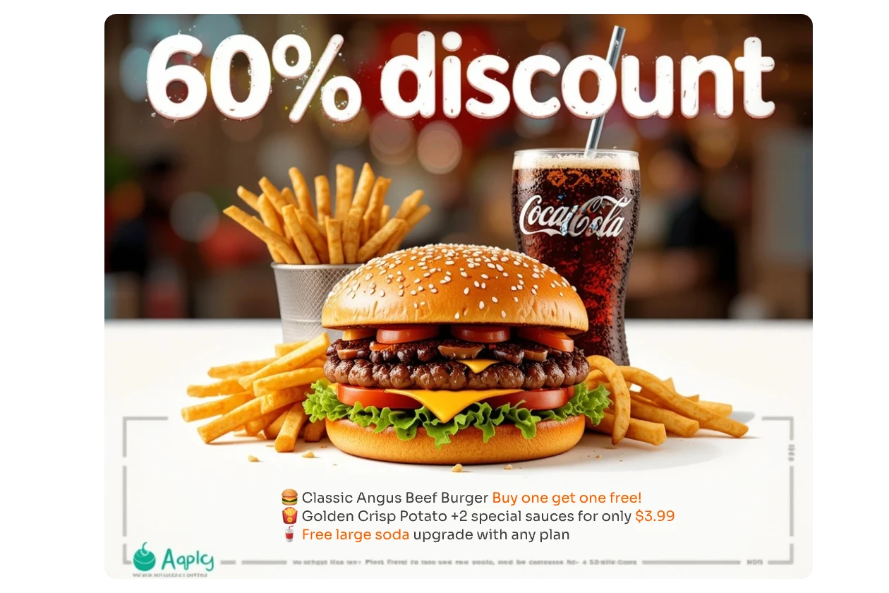 visualize your food recipe or poster using ai ease food image generator