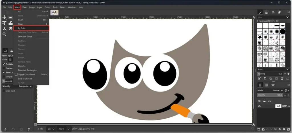 select by color tool