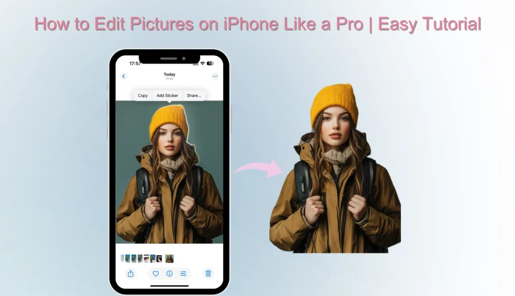 the image of edit a picture on iphone like a professional
