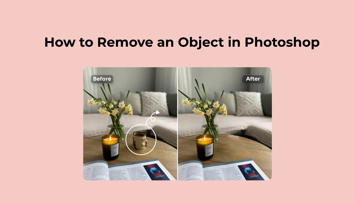 before and after comparison of removing objects with ai ease