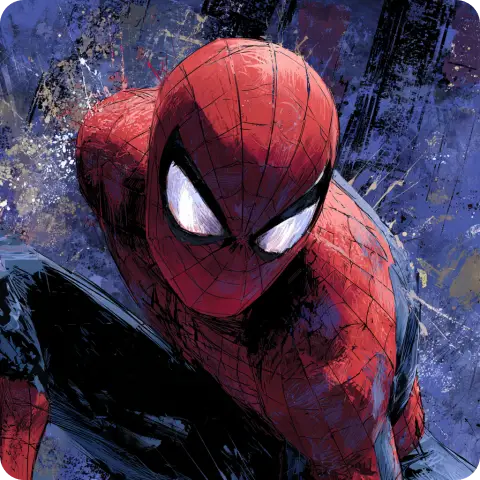 a square portrait of spiderman in realistic style generated by ai ease marvel character creator