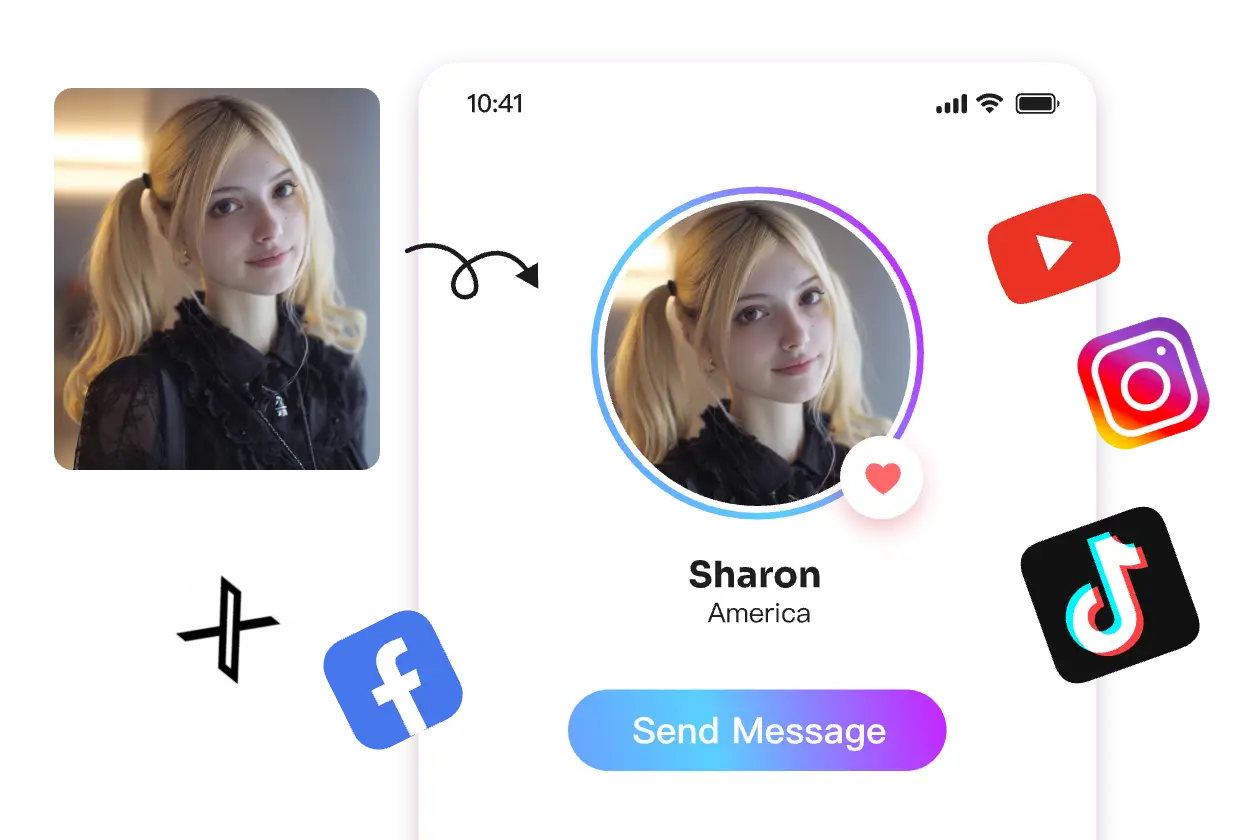 an image of a girl with two ponytails and dressing in gothic skirt is displayed as social media profile picture
