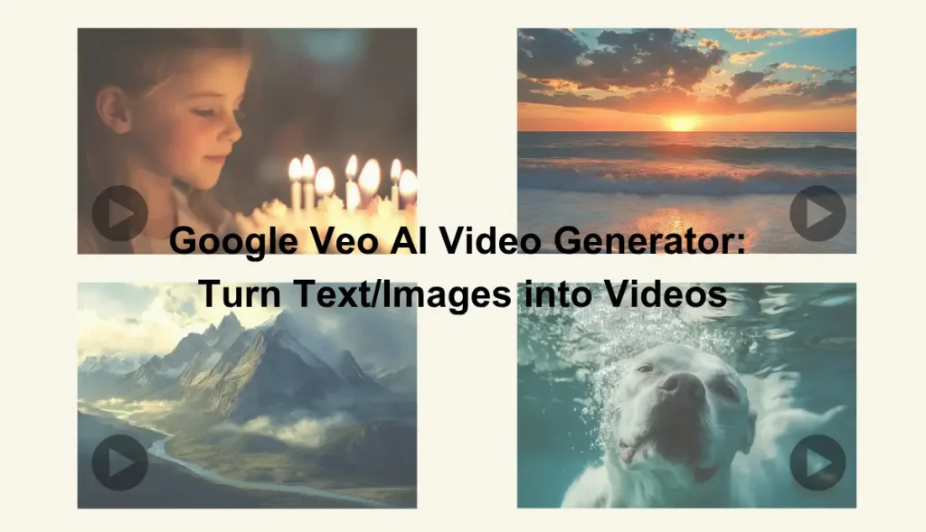 four videos created by google veo ai video generator