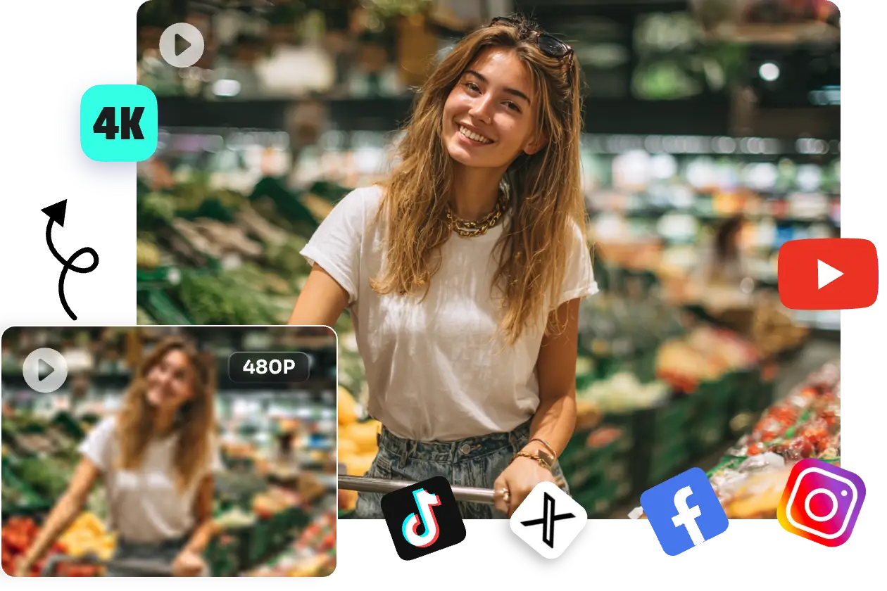480p vs 4K video comparison enhanced for social sharing