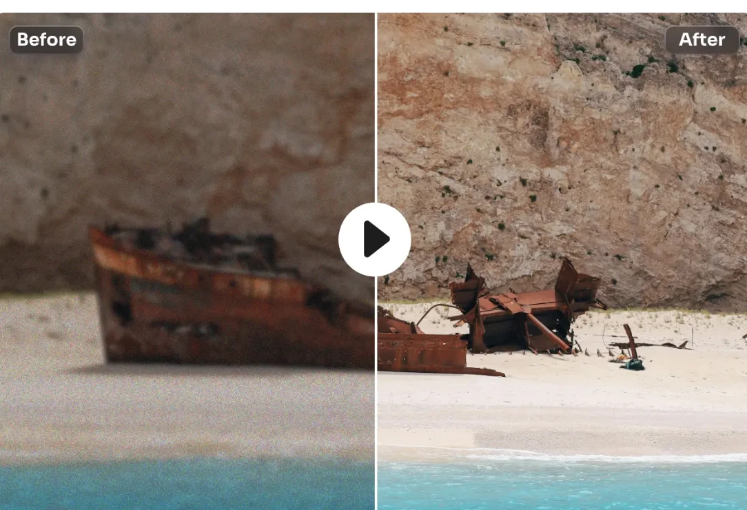 before and after a video brightening with ai ease free online ai video brightener