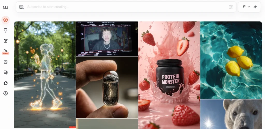  screenshot of the interface of midjourney ai image maker
