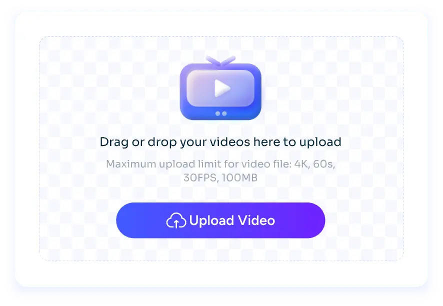 the step of uploading a video to upscale video to 4K with AI Ease