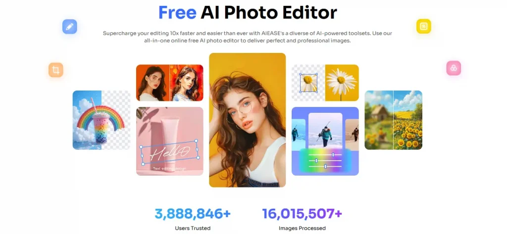 interface of aiease image editor and generator